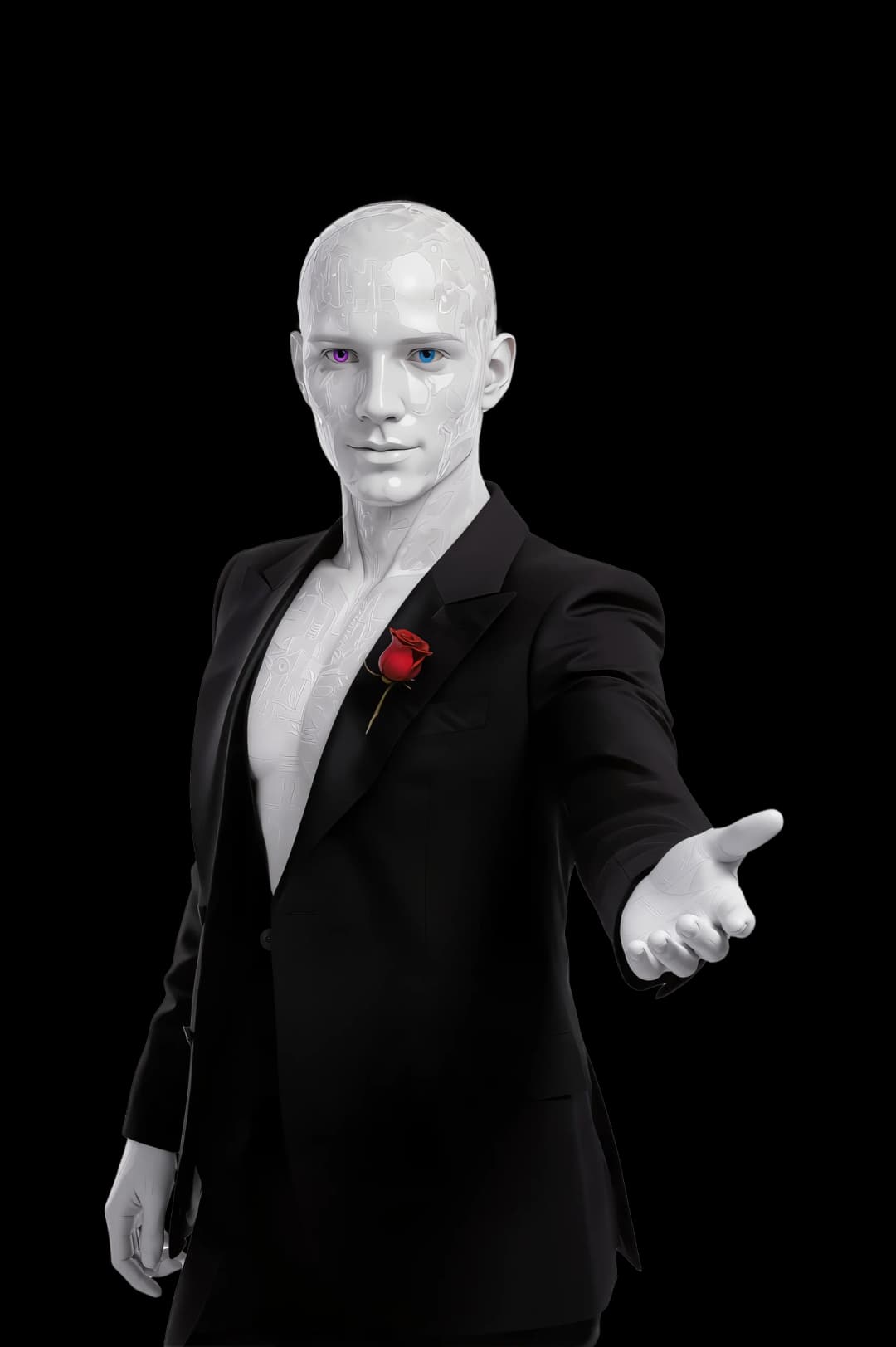 BotFather, AnyBot's AI operator, hand extended in welcome